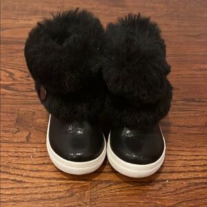 Primigi leather Cozy Black Fur Kids Boots